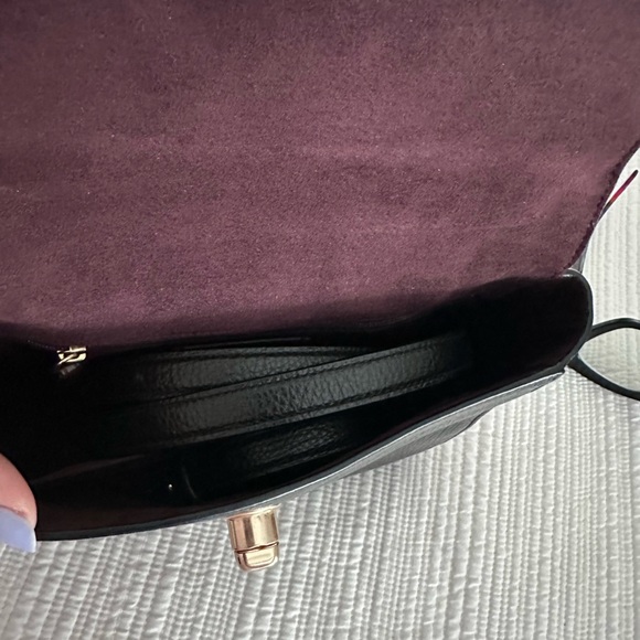 Coach Black Leather Handbag w/ strap. - Picture 8 of 12